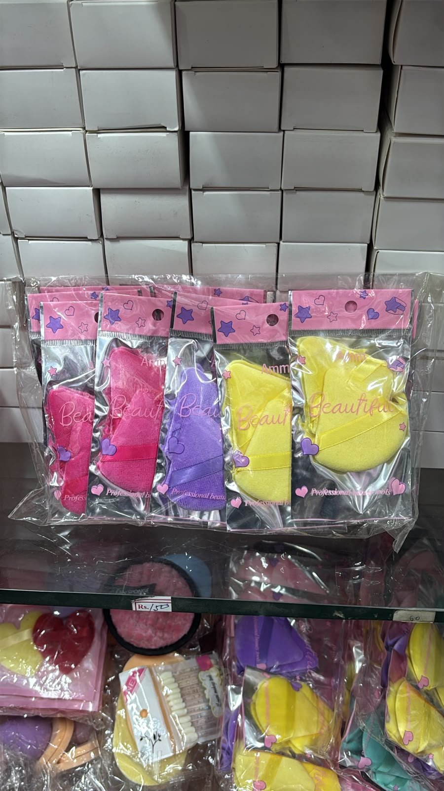 Triangle makeup powder puffs