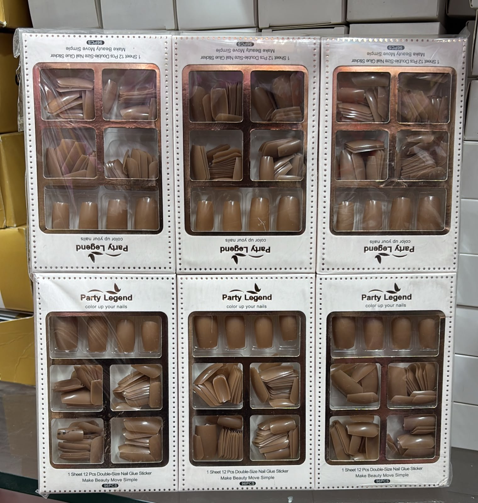 96 Pcs Artificial Fake Nails Set